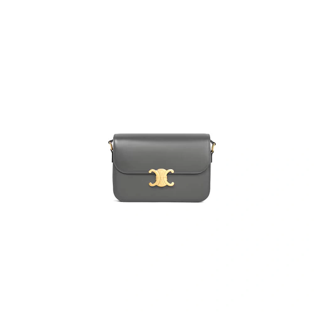 Modern CELINE CLASSIQUE TRIOMPHE BAG in shiny calfskin(HIGH-END GRADE) 2491