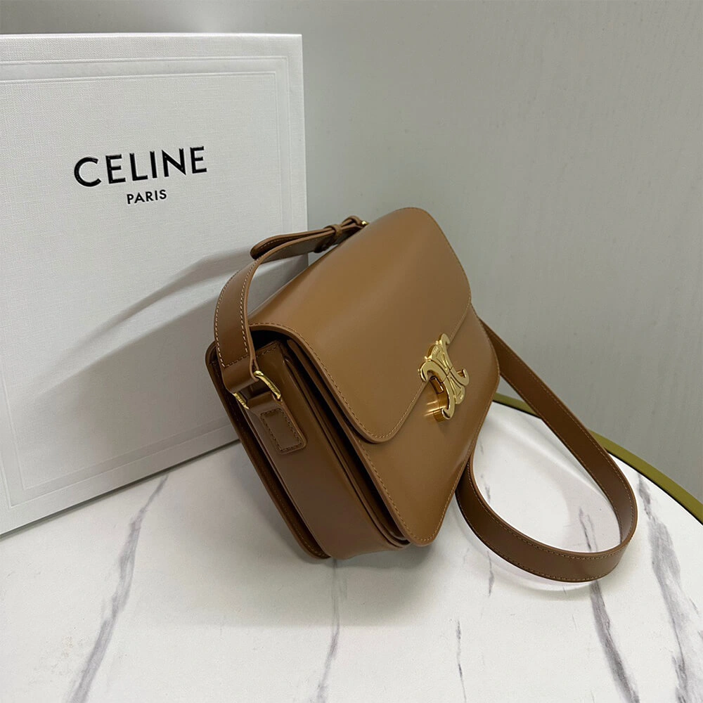 EyeCatching CELINE CLASSIQUE TRIOMPHE BAG in shiny calfskin(HIGH-END GRADE) 2504