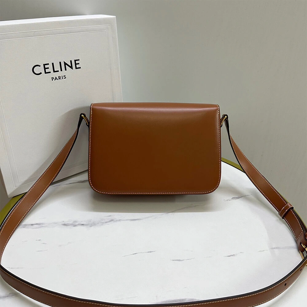 Trendsetting CELINE CLASSIQUE TRIOMPHE BAG in shiny calfskin(HIGH-END GRADE) 2515