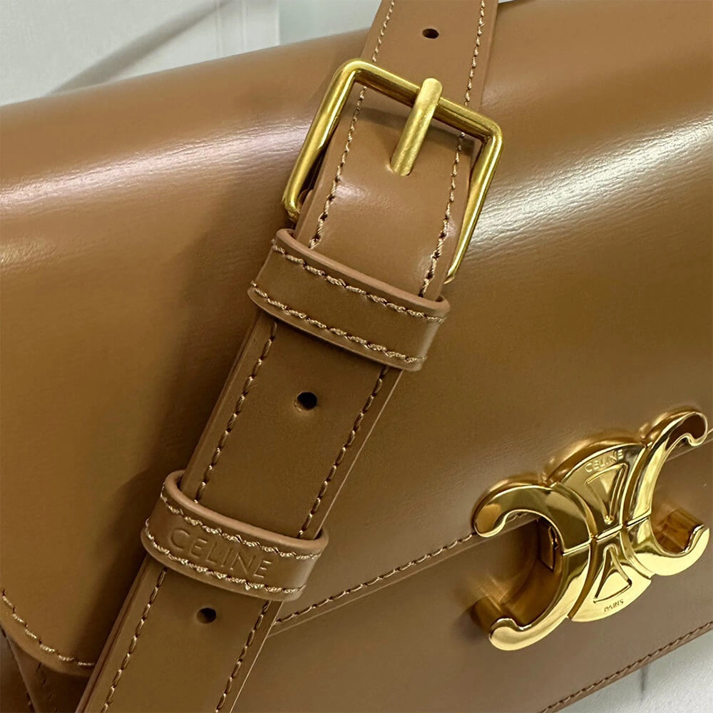 EyeCatching CELINE CLASSIQUE TRIOMPHE BAG in shiny calfskin(HIGH-END GRADE) 2504