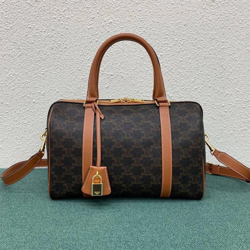CELINE Large Boston IN Triomphe Canvas and calfskin Classic 2548