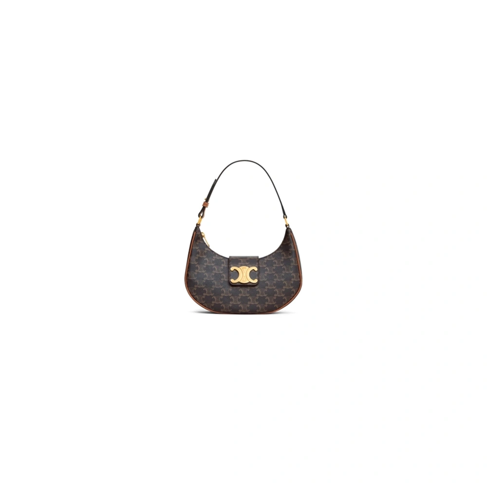 Durable CELINE MEDIUM AVA TRIOMPHE BAG in Triomphe Canvas and calfskin 2544