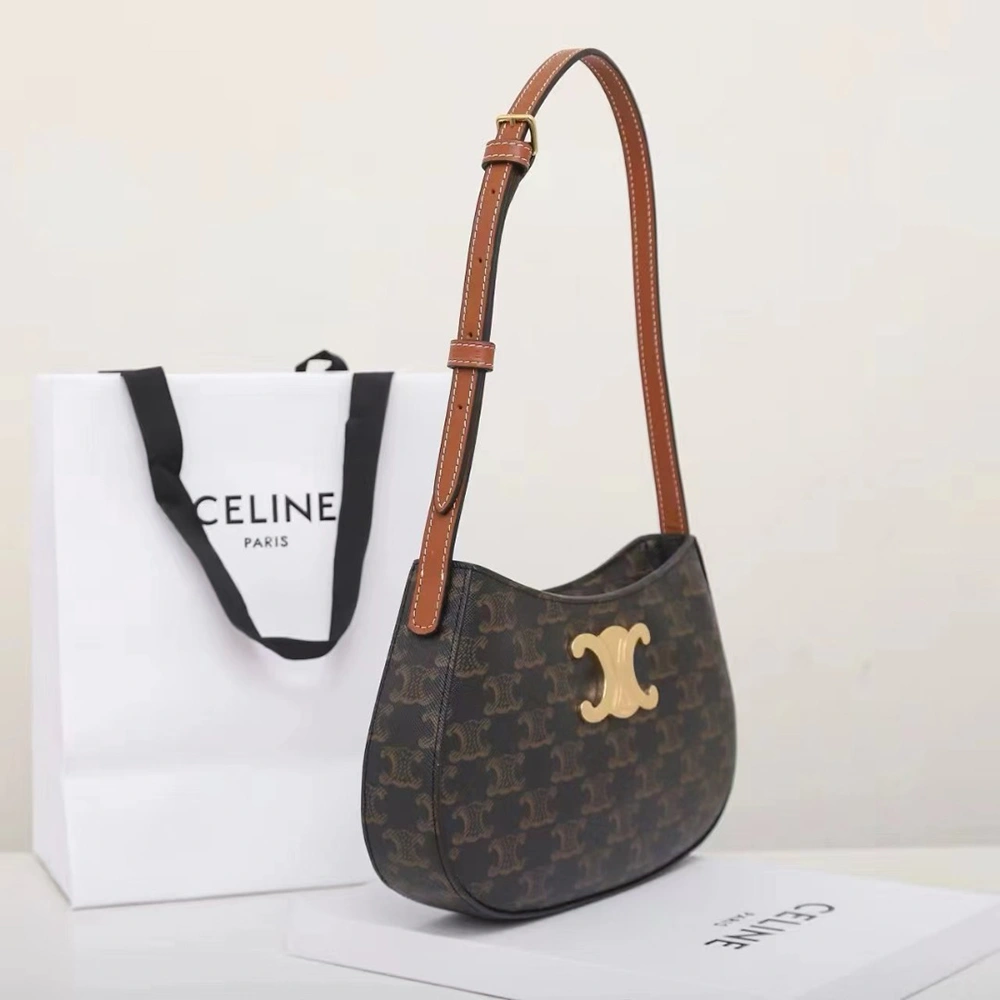 CELINE MEDIUM TILLY BAG in Triomphe canvas and calfskin Lightweight 2506