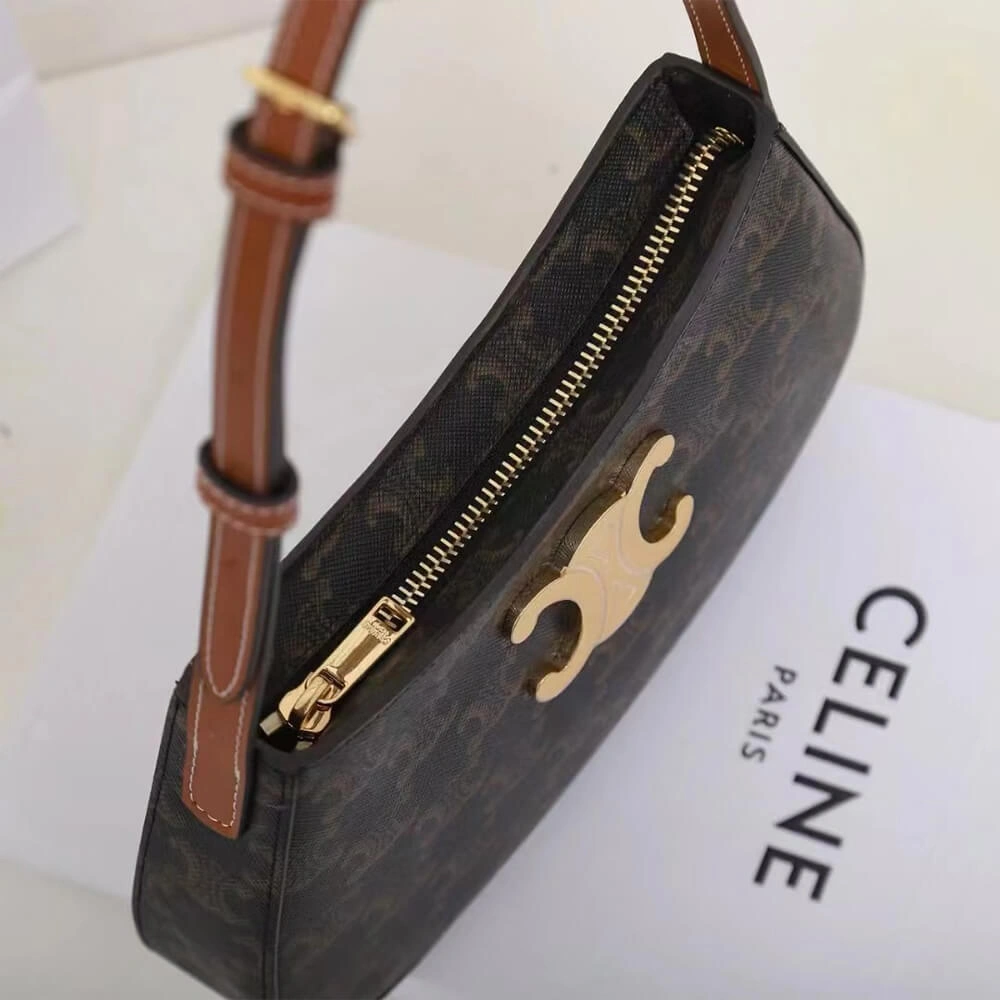 CELINE MEDIUM TILLY BAG in Triomphe canvas and calfskin Lightweight 2506