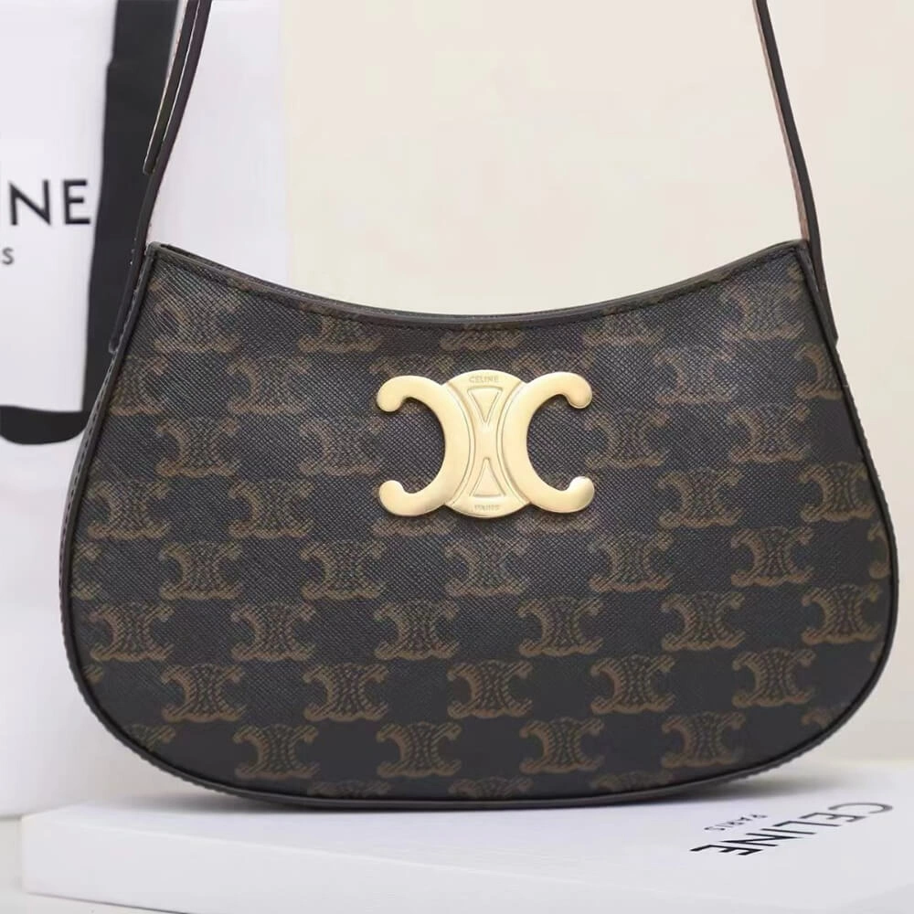 CELINE MEDIUM TILLY BAG in Triomphe canvas and calfskin Lightweight 2506