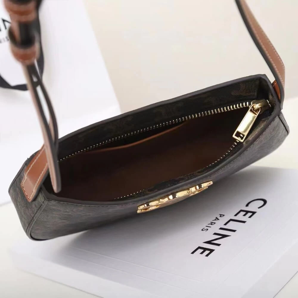 CELINE MEDIUM TILLY BAG in Triomphe canvas and calfskin Lightweight 2506