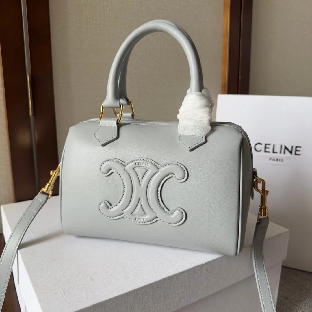 CELINE Small Boston Bag in Smooth Calfskin Unisex 2490