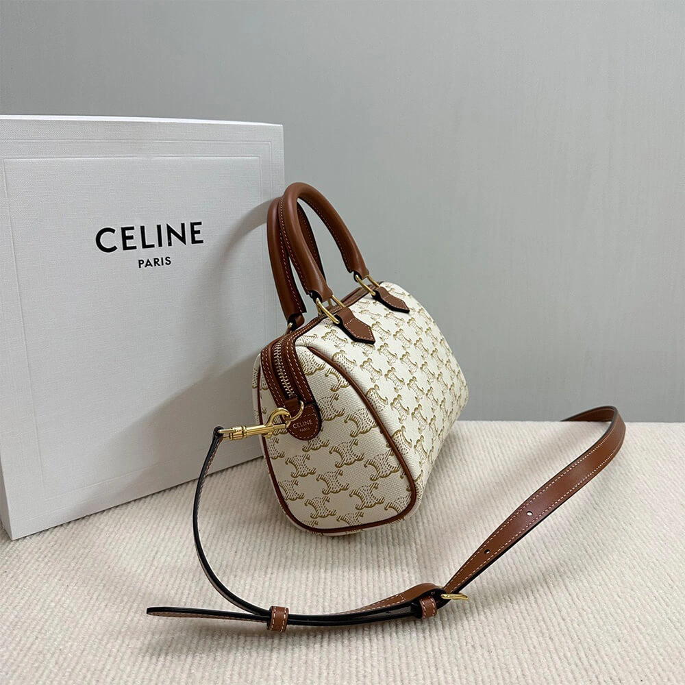 DailyWear CELINE Small Boston IN Triomphe Canvas and calfskin 2558