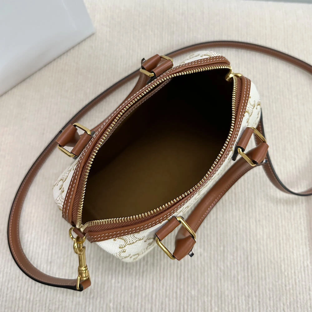 DailyWear CELINE Small Boston IN Triomphe Canvas and calfskin 2558
