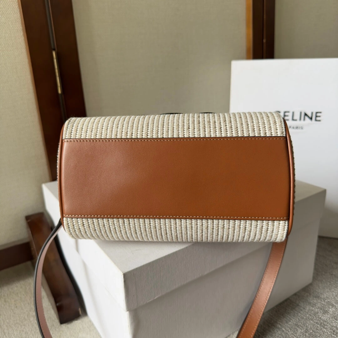 CELINE Small Boston cuir Triomphe in textile and calfskin Supportive 2492