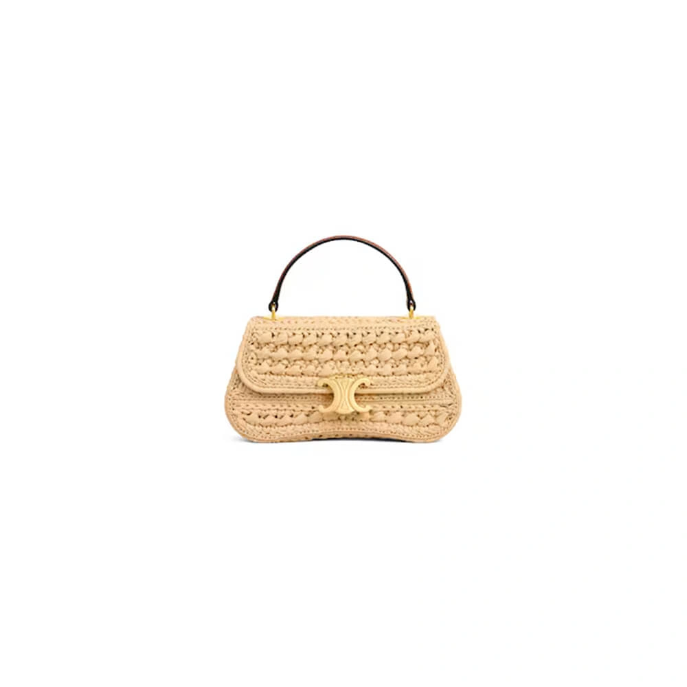 CELINE TEEN CELINE LOLA IN RAFFIA EFFECT TEXTILE(HIGH-END GRADE) Upgraded 2468