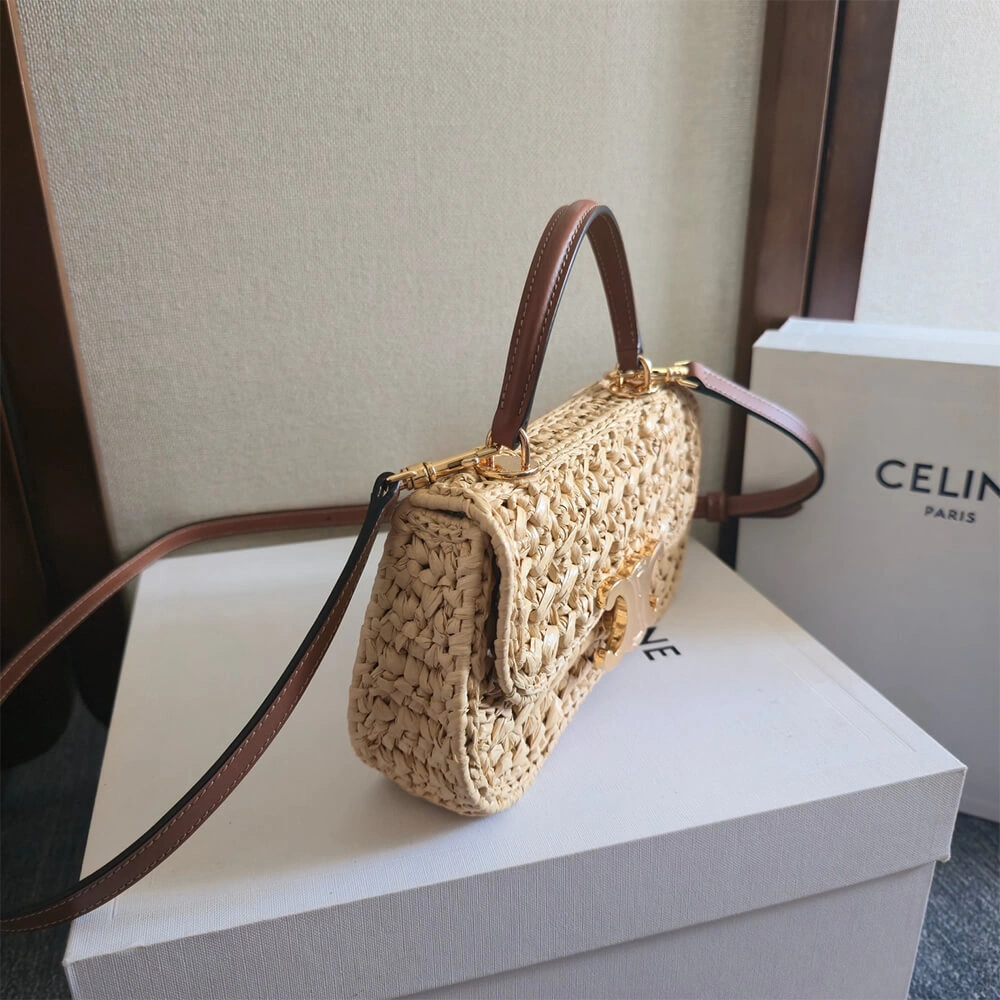 CELINE TEEN CELINE LOLA IN RAFFIA EFFECT TEXTILE(HIGH-END GRADE) Upgraded 2468