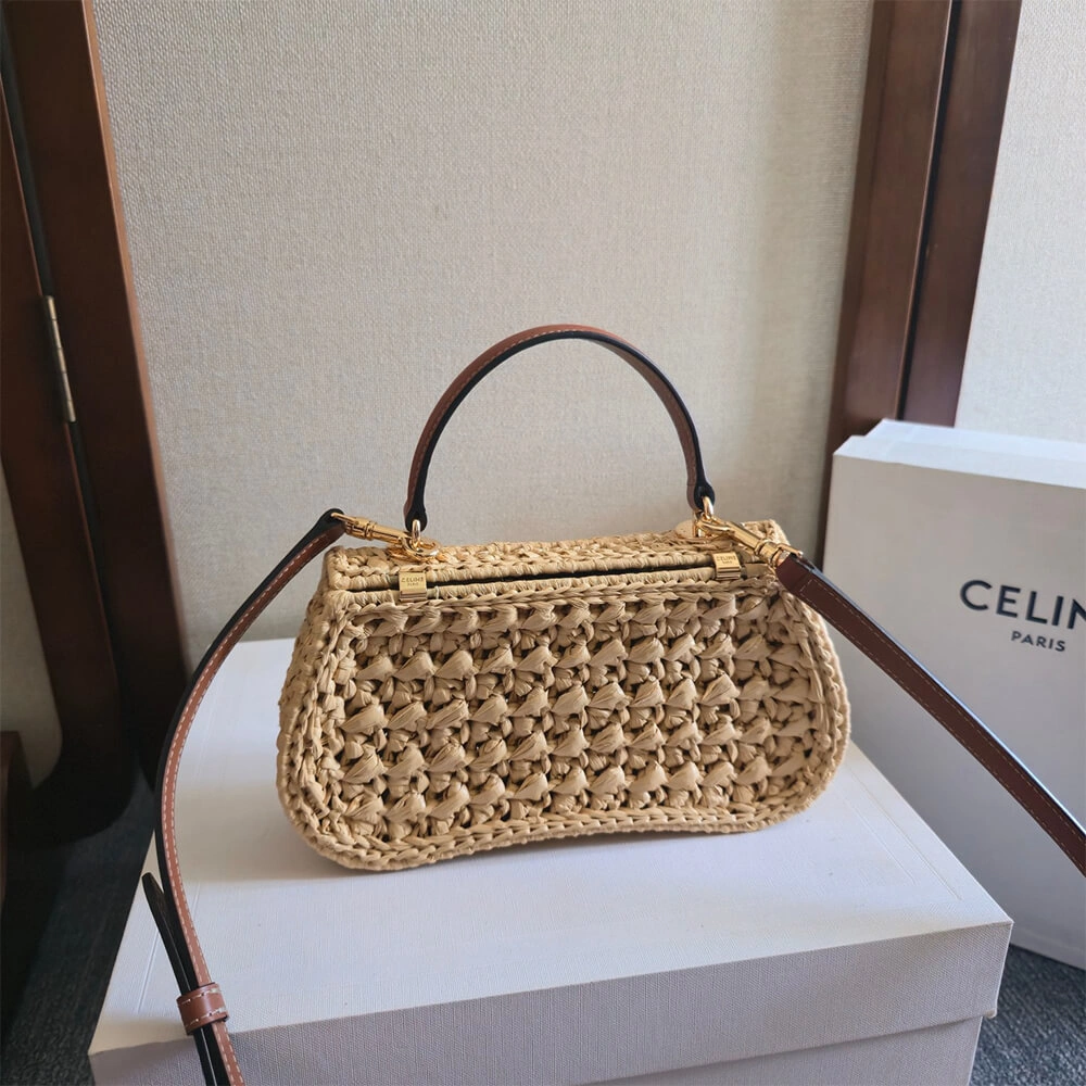CELINE TEEN CELINE LOLA IN RAFFIA EFFECT TEXTILE(HIGH-END GRADE) Upgraded 2468