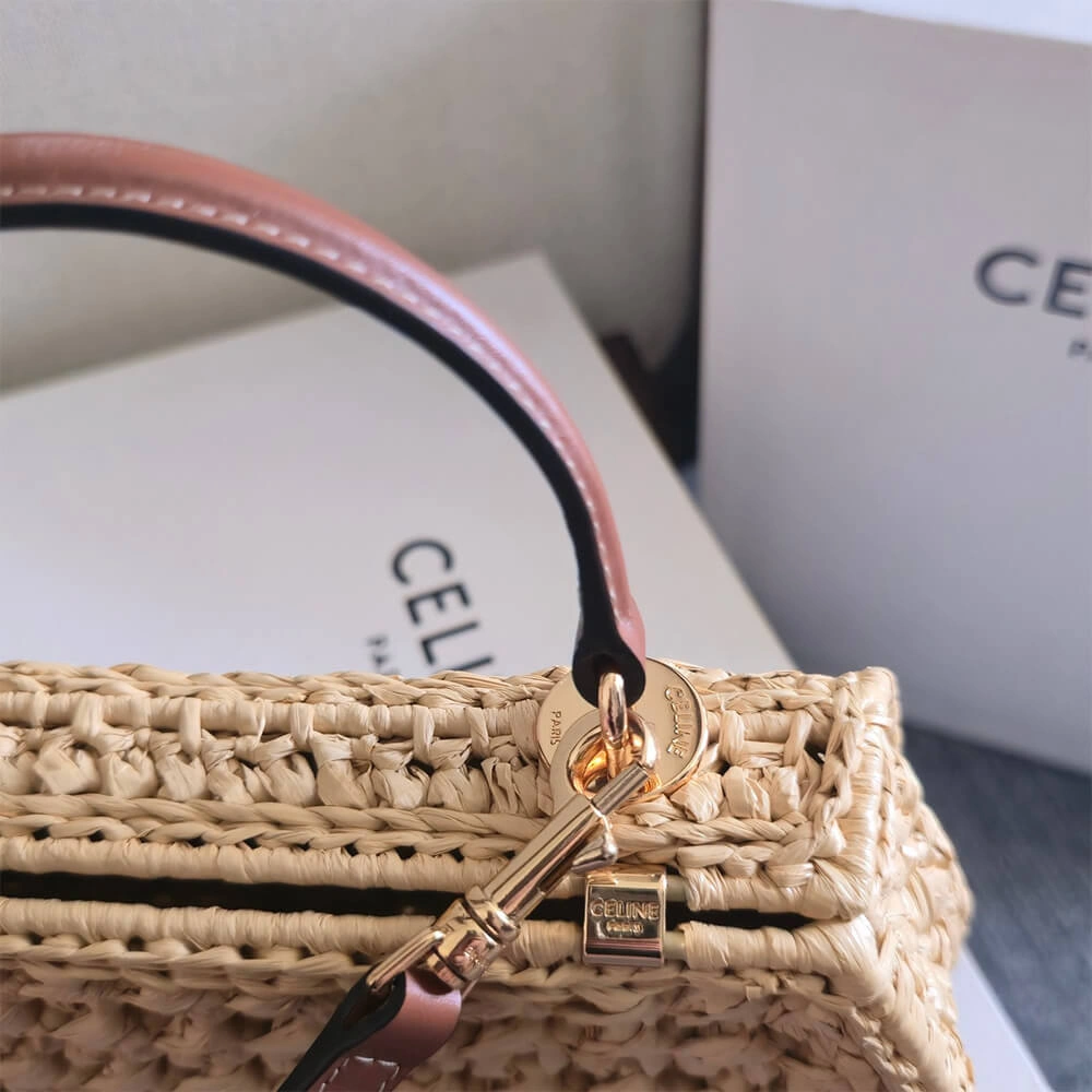 CELINE TEEN CELINE LOLA IN RAFFIA EFFECT TEXTILE(HIGH-END GRADE) Upgraded 2468