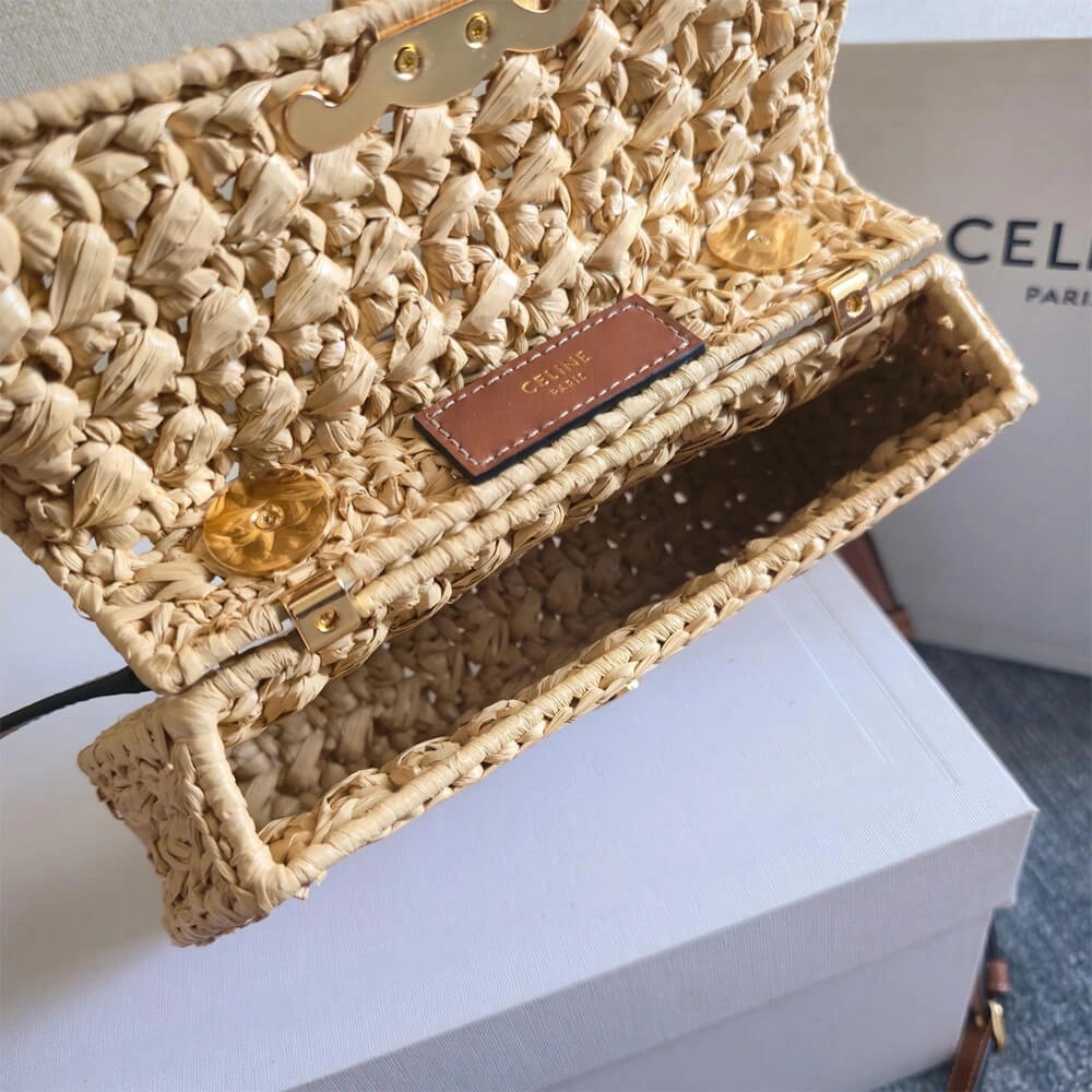 CELINE TEEN CELINE LOLA IN RAFFIA EFFECT TEXTILE(HIGH-END GRADE) Upgraded 2468