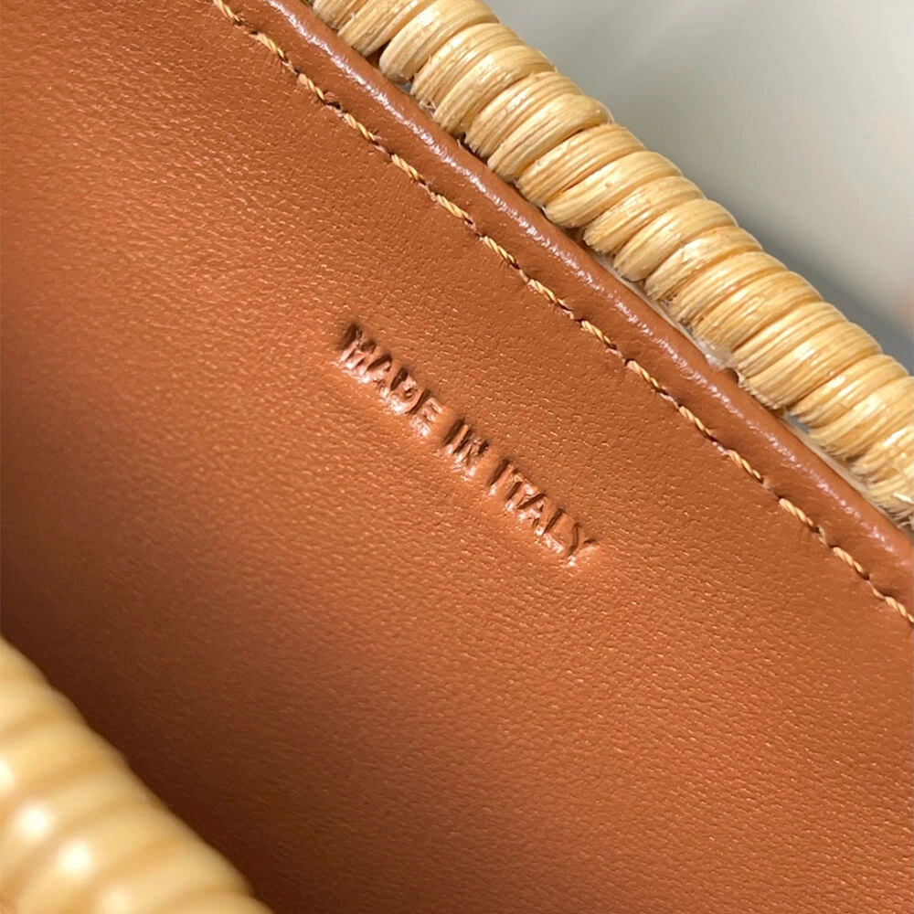 Premium CELINE TEEN GARANCE BAG IN WICKER AND NATURAL CALFSKIN(HIGH-END GRADE) 2533
