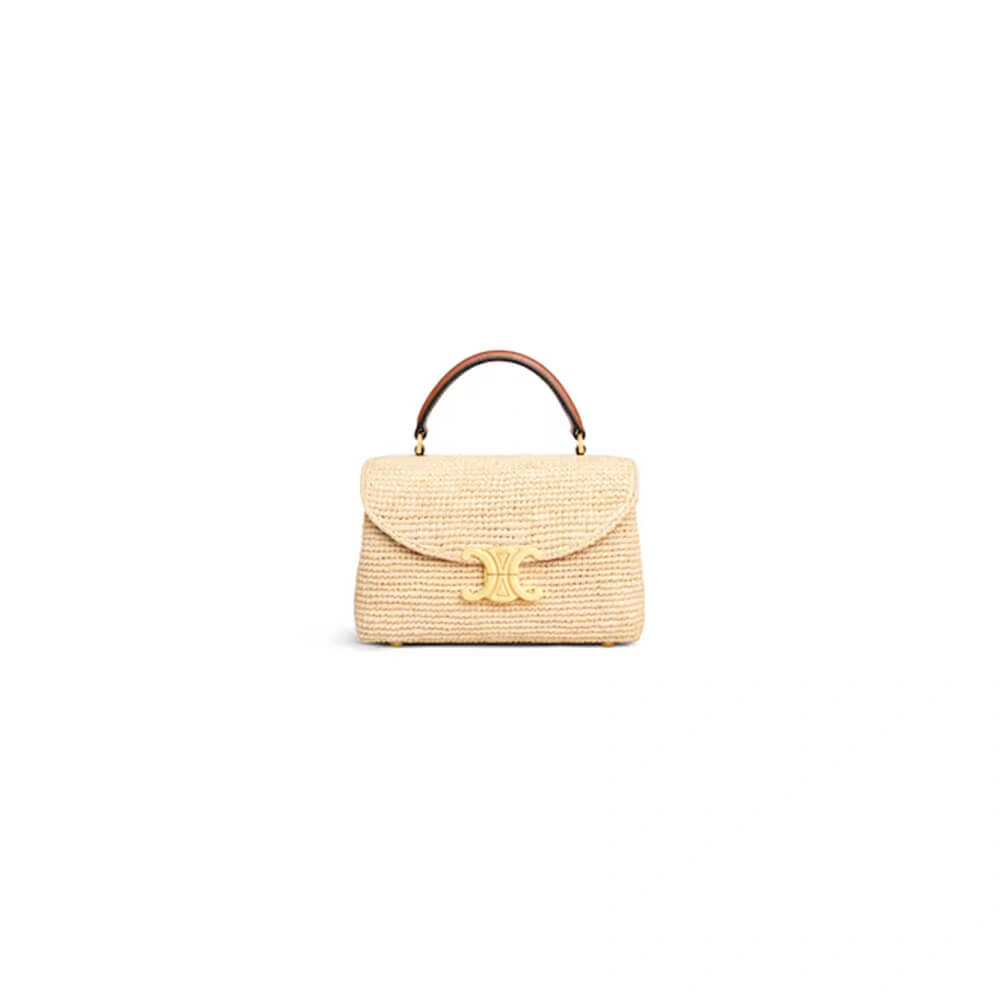 EyeCatching CELINE TEEN NINO BAG IN Raffia and calfskin(HIGH-END GRADE) 2556