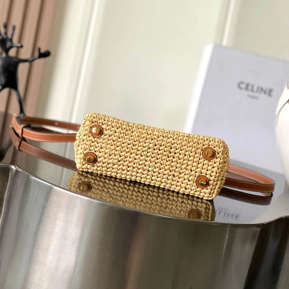 EyeCatching CELINE TEEN NINO BAG IN Raffia and calfskin(HIGH-END GRADE) 2556
