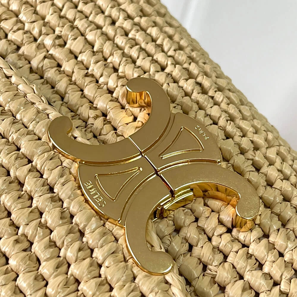 EyeCatching CELINE TEEN NINO BAG IN Raffia and calfskin(HIGH-END GRADE) 2556