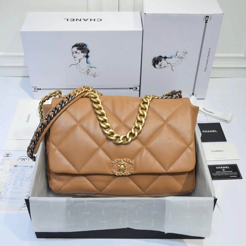 Vibrant CHANEL 19 MAXI HANDBAG 1646