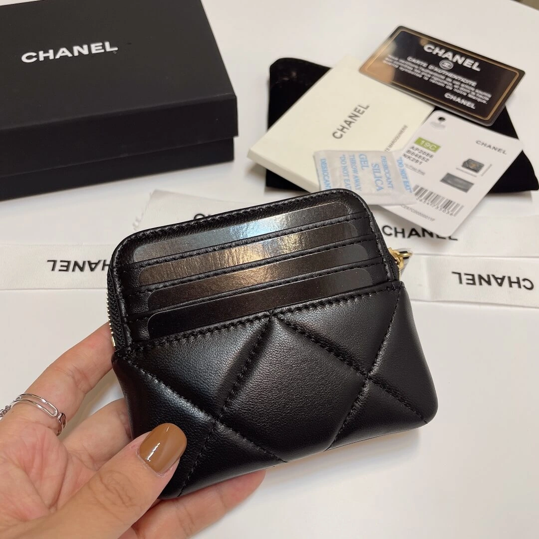 Lightweight CHANEL 19 Zipper Coin Wallet 1332
