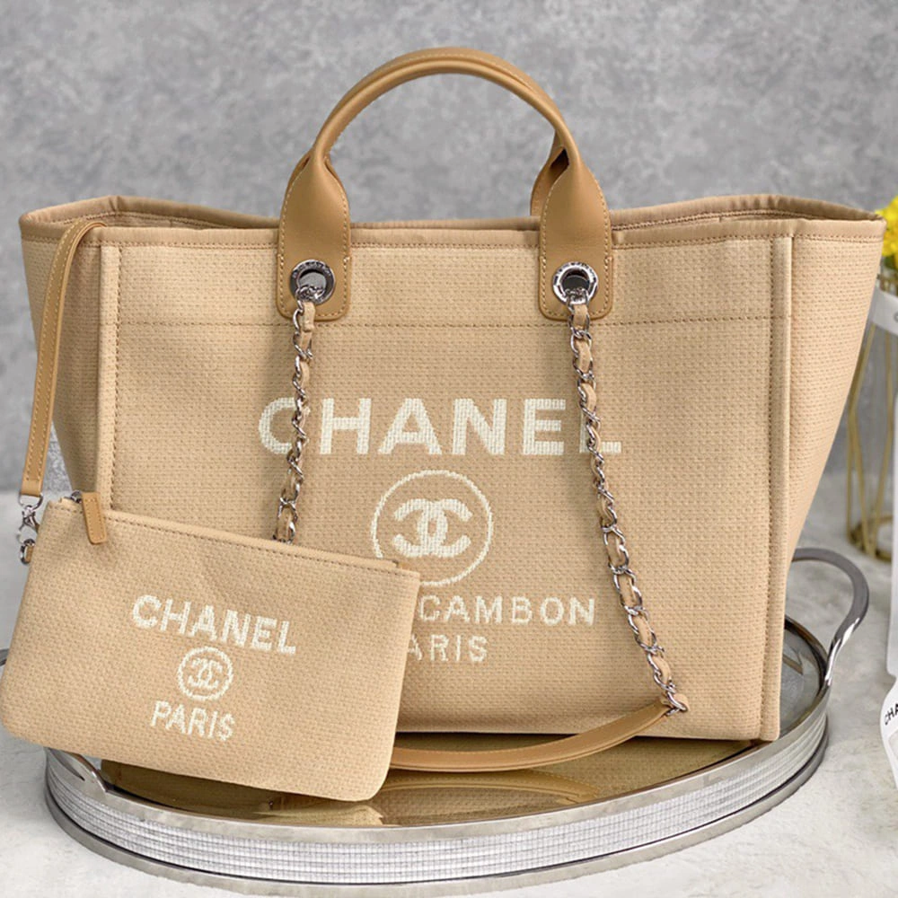 Neat CHANEL Deauville Large Tote(HIGH-END GRADE) 1321