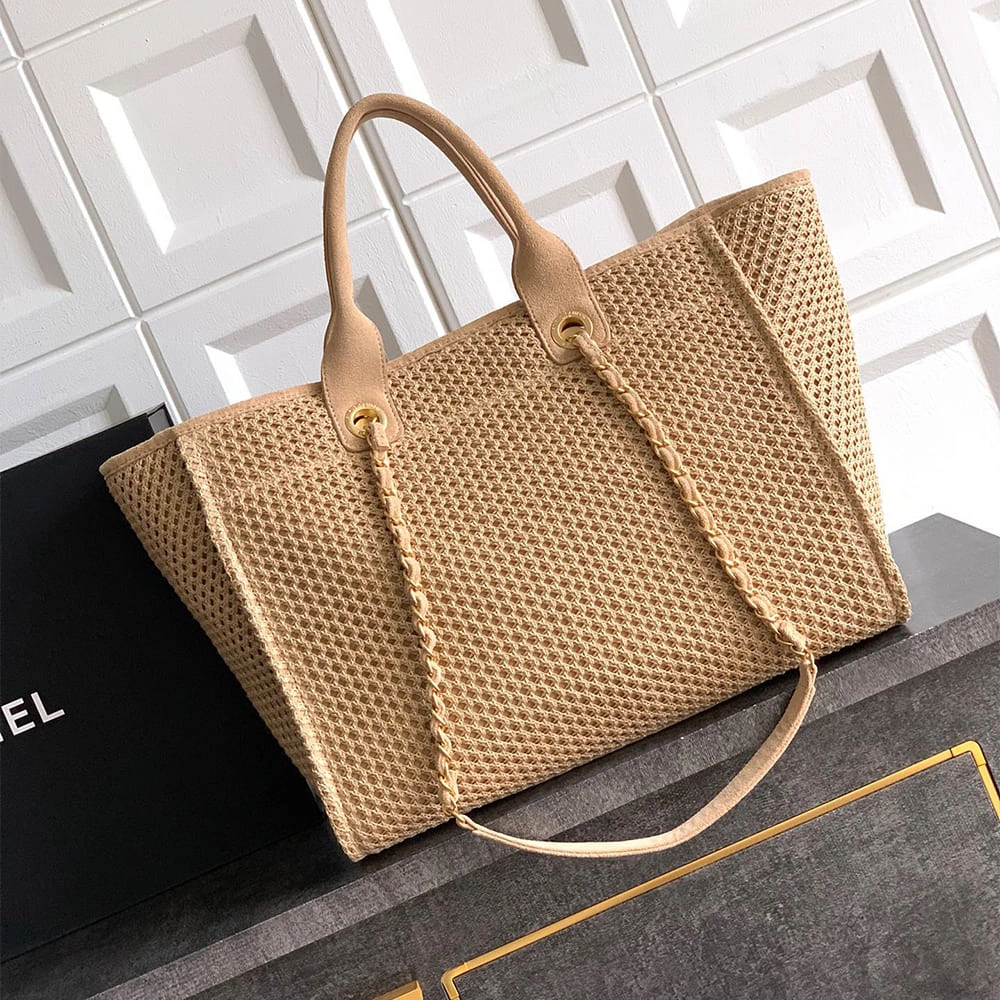 Tailored CHANEL Deauville Large Tote(HIGH-END GRADE) 1329