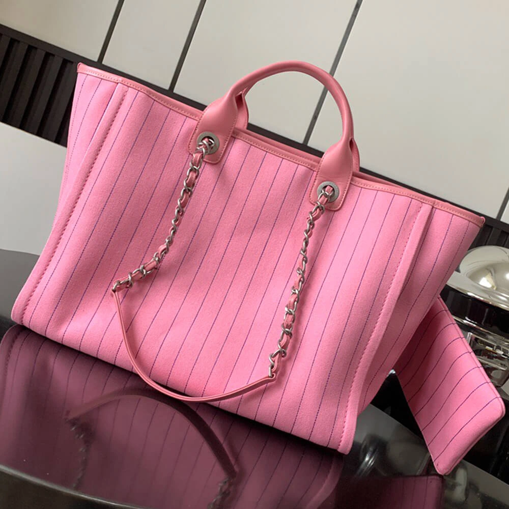 Casual CHANEL Deauville Large Tote(HIGH-END GRADE) 1295
