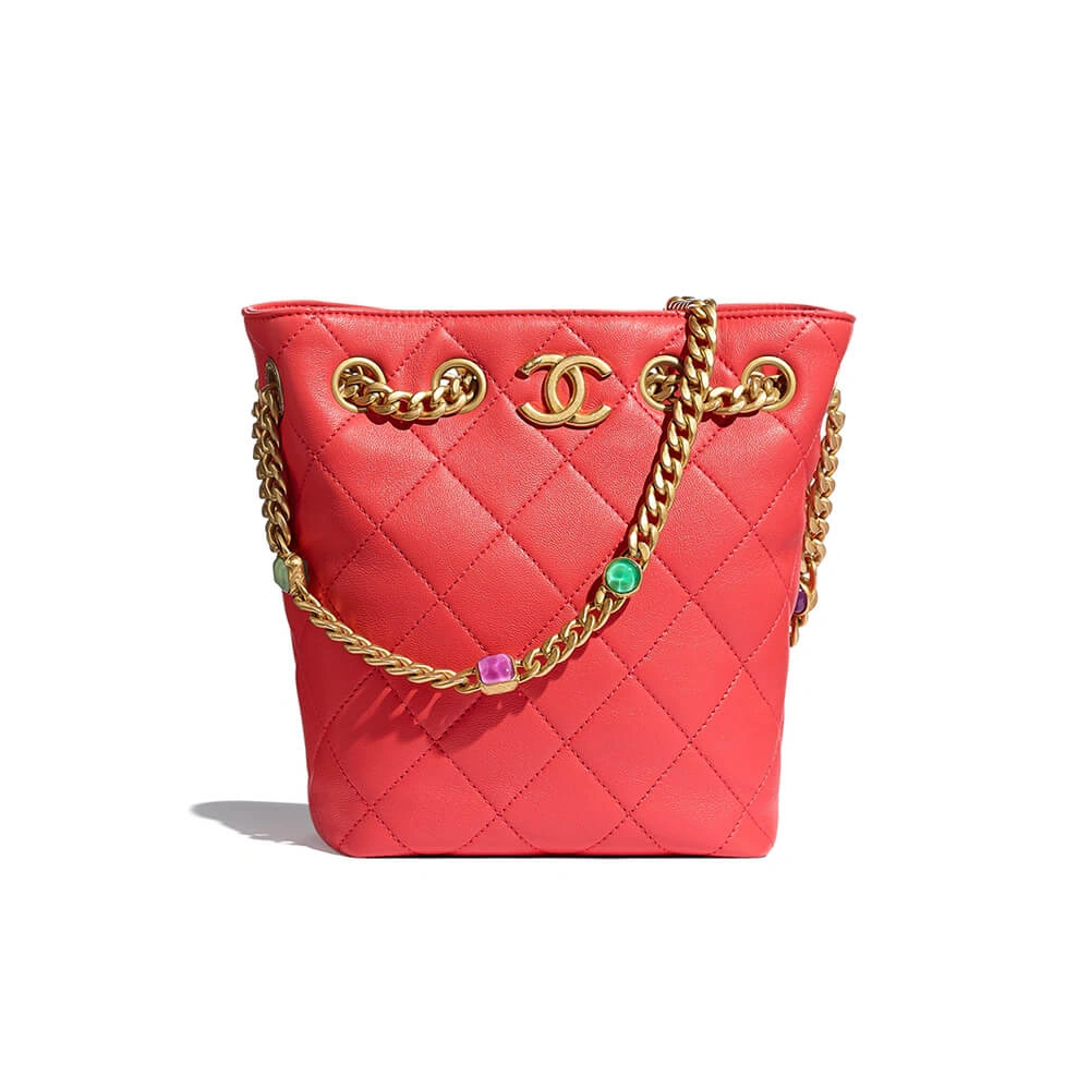 Bright CHANEL Drawstring Bag 1685