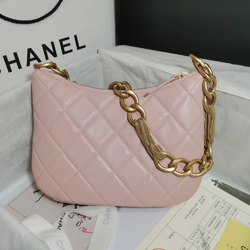 CHANEL HOBO HANDBAG Sleek 1477