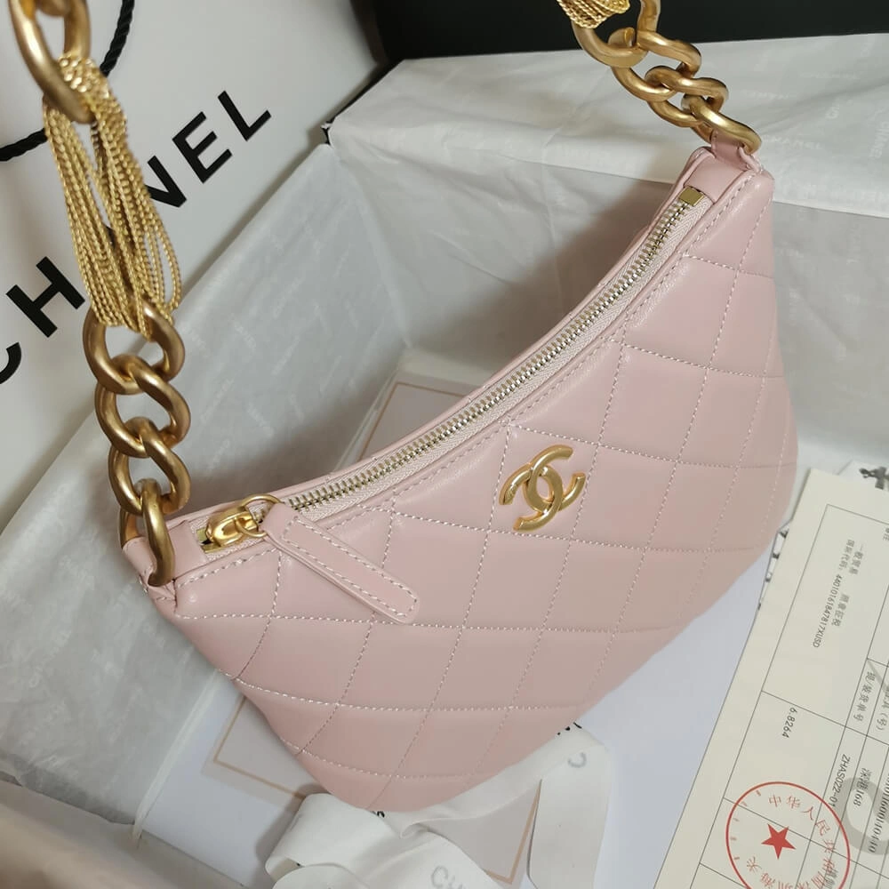 CHANEL HOBO HANDBAG Sleek 1477