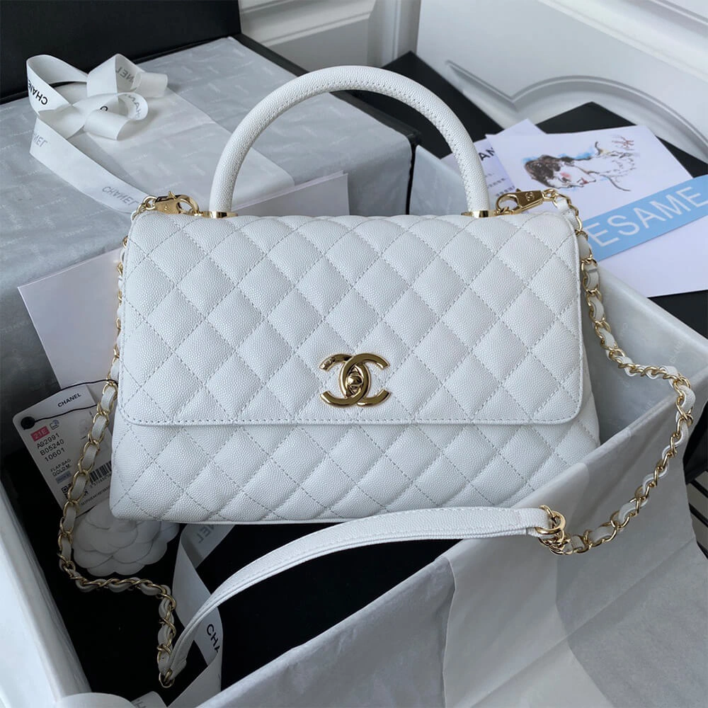 CHANEL Large Flap Bag With Top Handle(high-end grade) Unique 1516