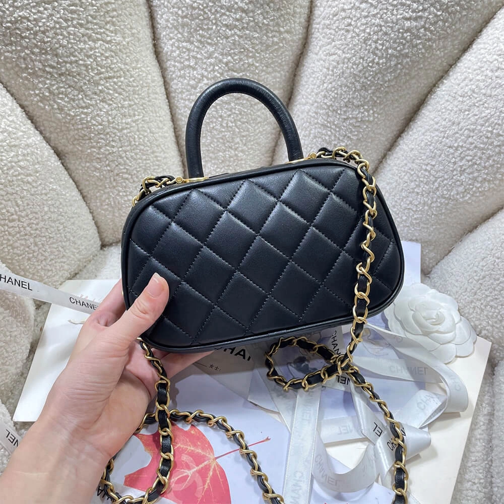 Elegant CHANEL Mini Bowling Bag(HIGH-END GRADE) 1276