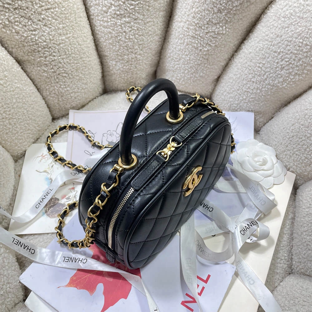 Elegant CHANEL Mini Bowling Bag(HIGH-END GRADE) 1276