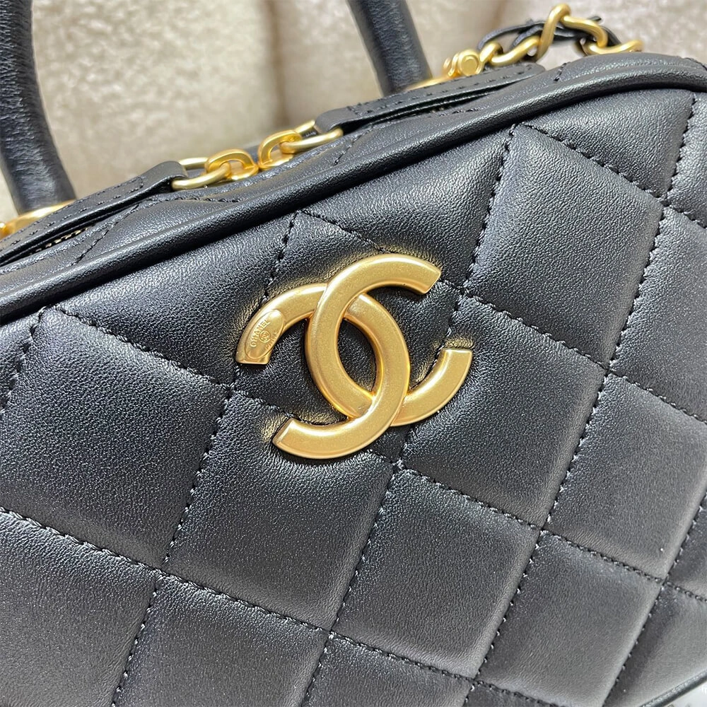 Elegant CHANEL Mini Bowling Bag(HIGH-END GRADE) 1276