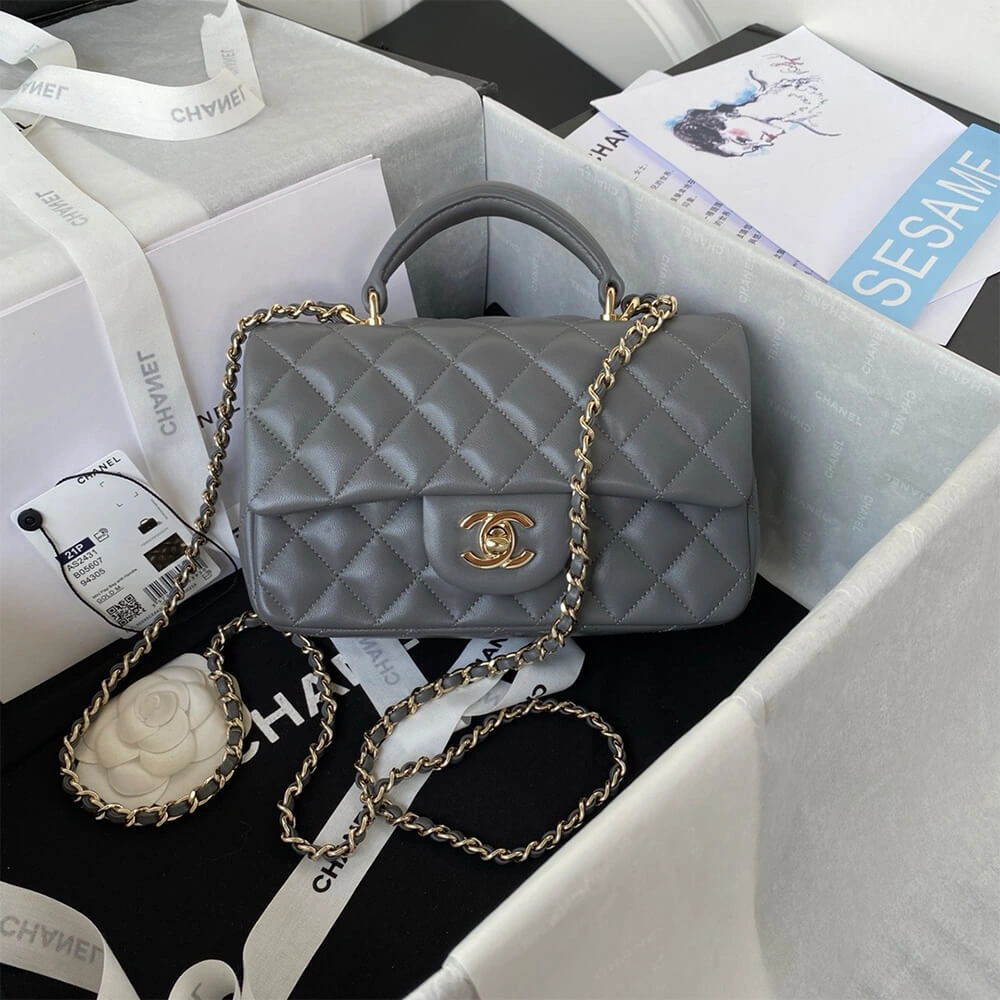 TravelReady CHANEL Mini  Handbag With Top Handle 1371