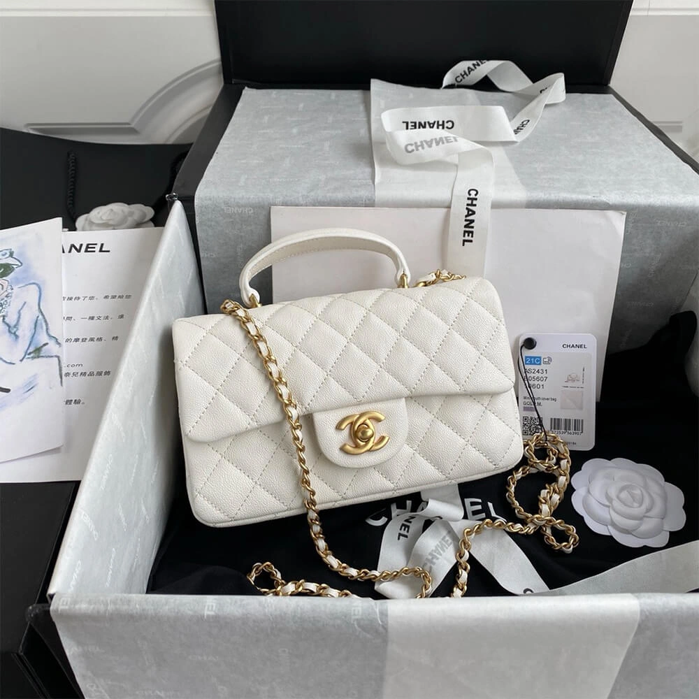 CHANEL Mini  Handbag With Top Handle Packable 1368