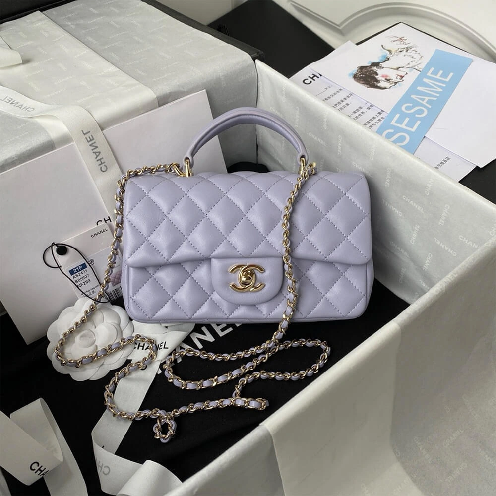 CHANEL Mini  Handbag With Top Handle Practical 1375