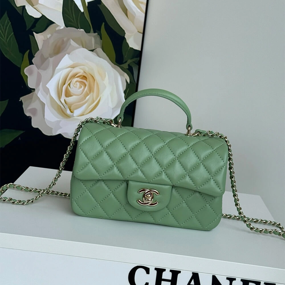 CHANEL Mini  Handbag With Top Handle Bright 1381