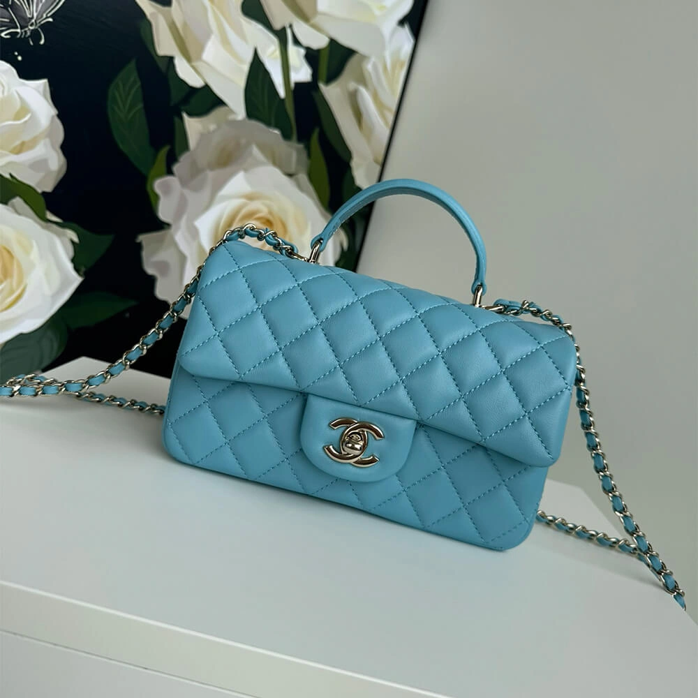 CHANEL Mini  Handbag With Top Handle Lightweight 1382