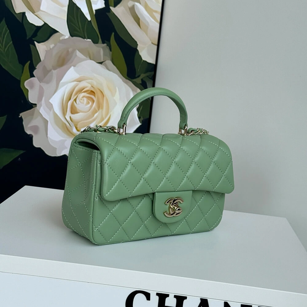 CHANEL Mini  Handbag With Top Handle Bright 1381