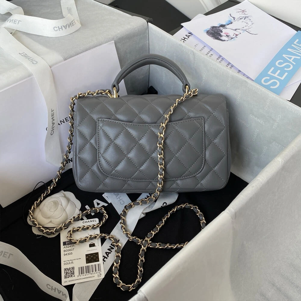 TravelReady CHANEL Mini  Handbag With Top Handle 1371