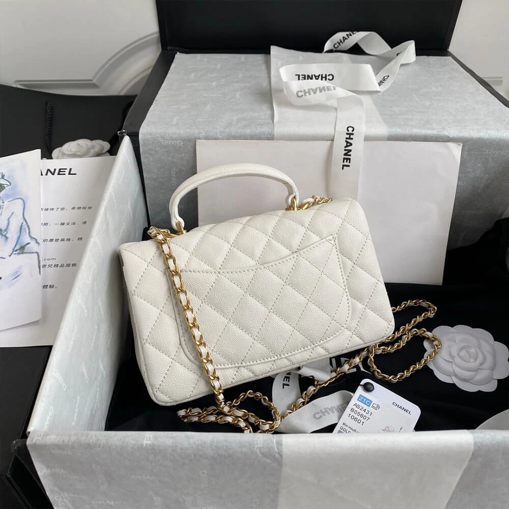 CHANEL Mini  Handbag With Top Handle Packable 1368