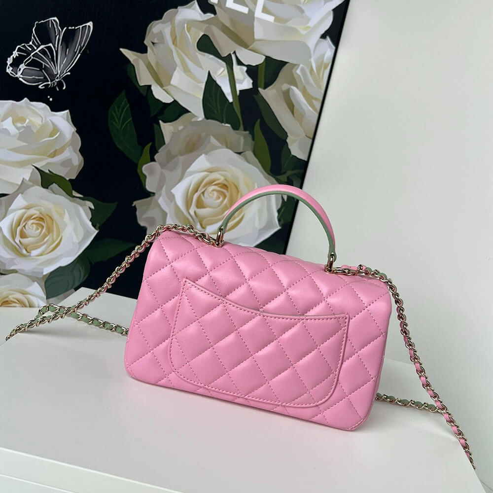 CHANEL Mini  Handbag With Top Handle Unisex 1378