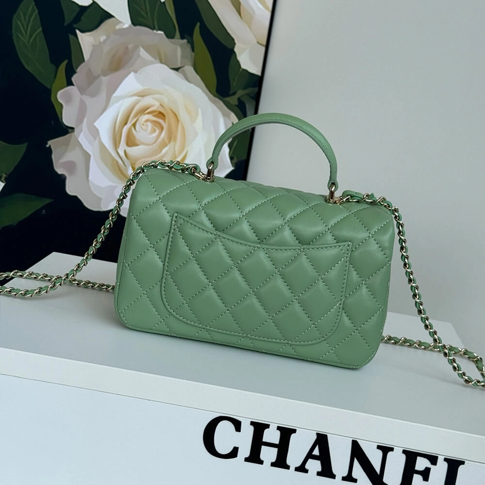CHANEL Mini  Handbag With Top Handle Bright 1381