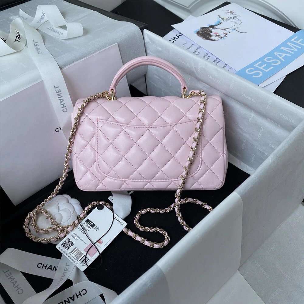 CHANEL Mini  Handbag With Top Handle Soft 1386