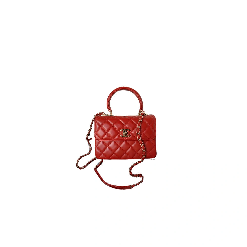 CHANEL Mini Flap Bag with Top Handle(HIGH-END GRADE) Reliable 1501