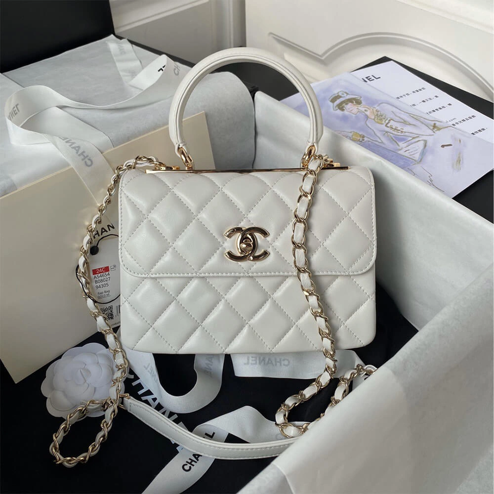 Lightweight CHANEL Mini Flap Bag with Top Handle(HIGH-END GRADE) 1499