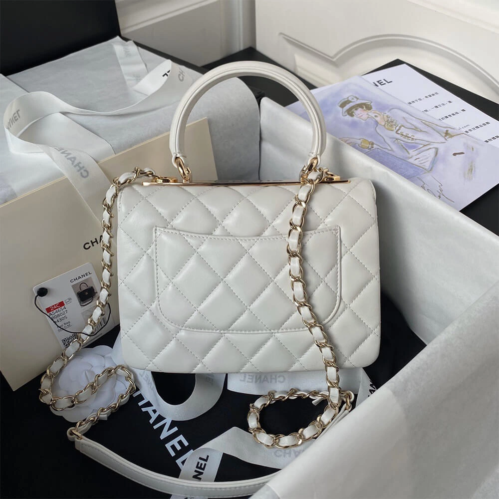 Lightweight CHANEL Mini Flap Bag with Top Handle(HIGH-END GRADE) 1499