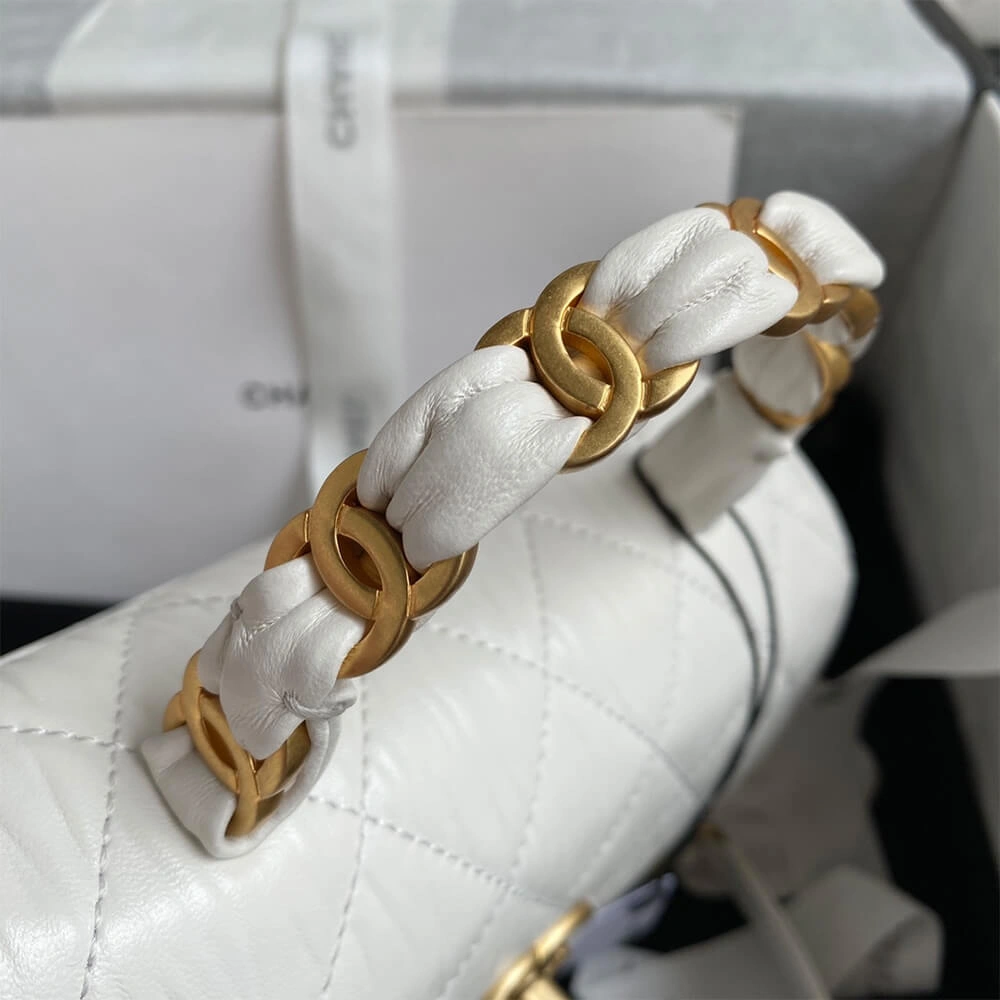 CHANEL Mini Flap Bag with Top Handle Lightweight 1690